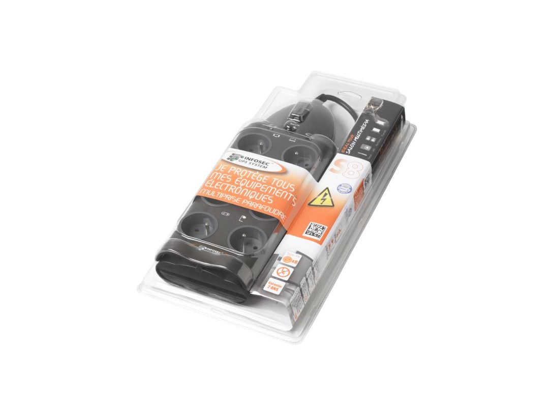 Parasurtenseur Ligne Téléphonique INFOSEC PFS TEL1 - Protection Modem Fax - Neuf